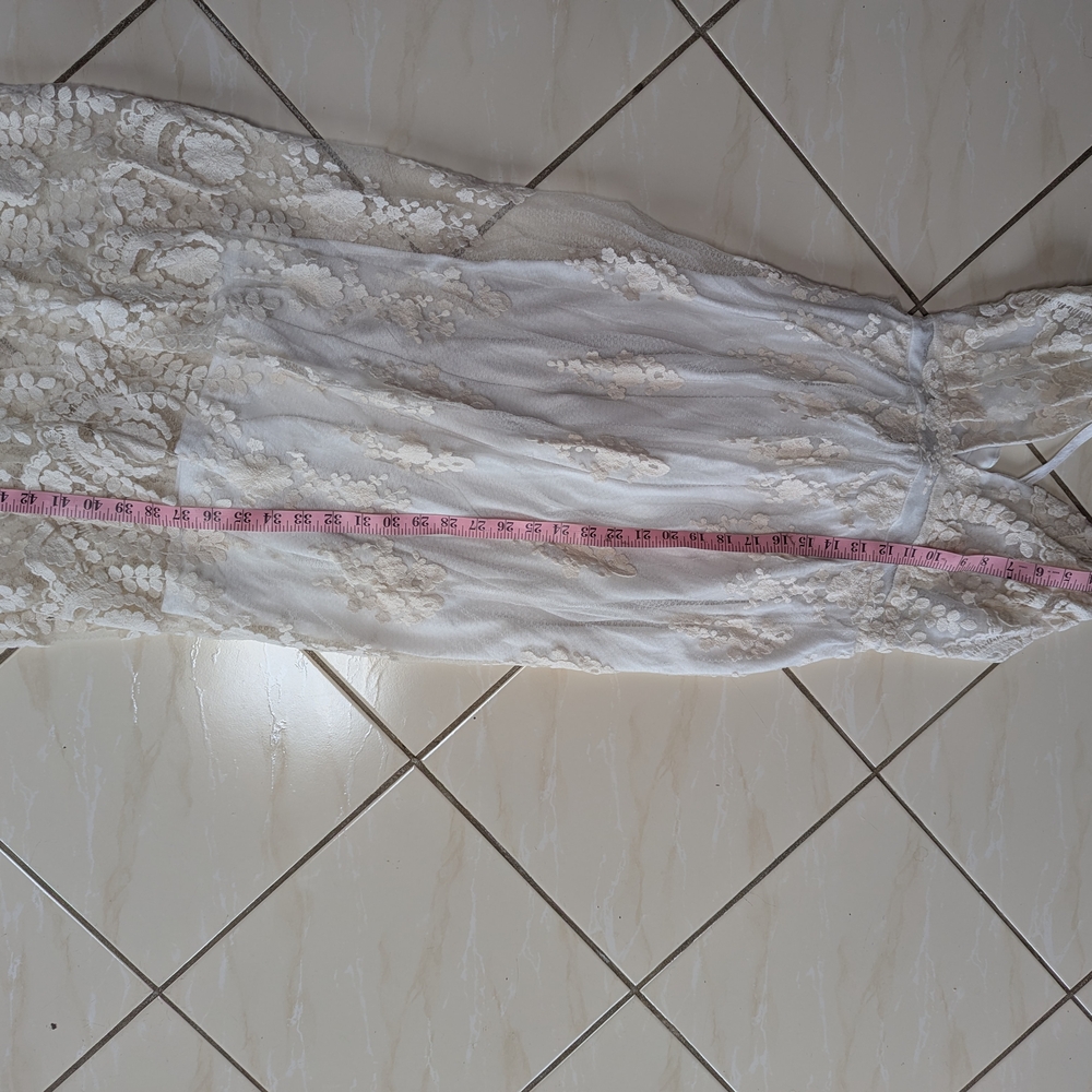 Ivory Lace Overlay Dress